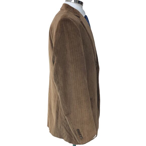 Dockers Mens Size 42R Corduroy Sport Coat Jacket Blazer Brown Tan 2 Button - Picture 8 of 16